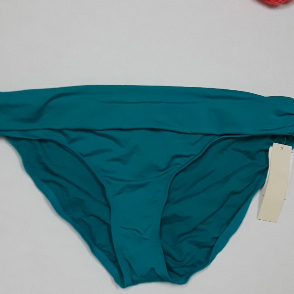 *Kenneth Cole Teal Fold Over Bikini Bottoms A25